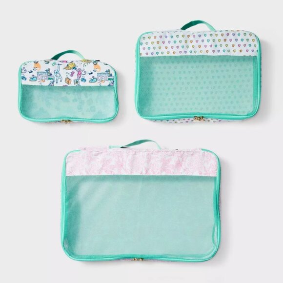 Roller Rabbit Handbags - 💗🐰Roller Rabbit x Target 3pc Packing Cube Set White/Teal NWT